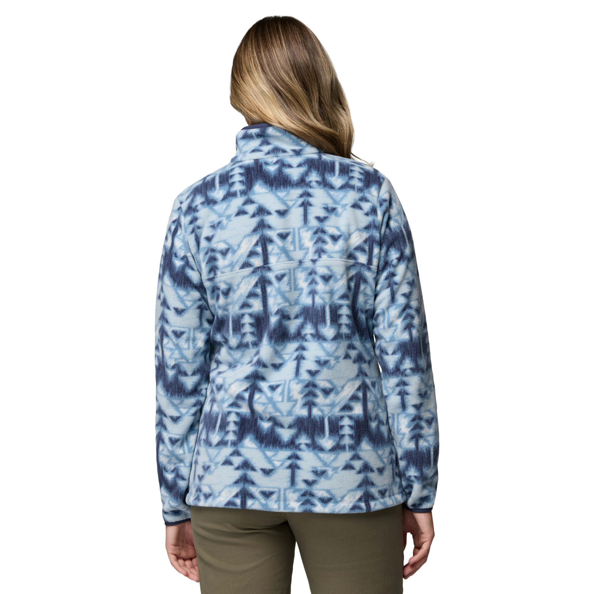 Columbia Women's Benton Springs Printed Half Snap Fleece Top Rainy Day Sketchup 447 2085611