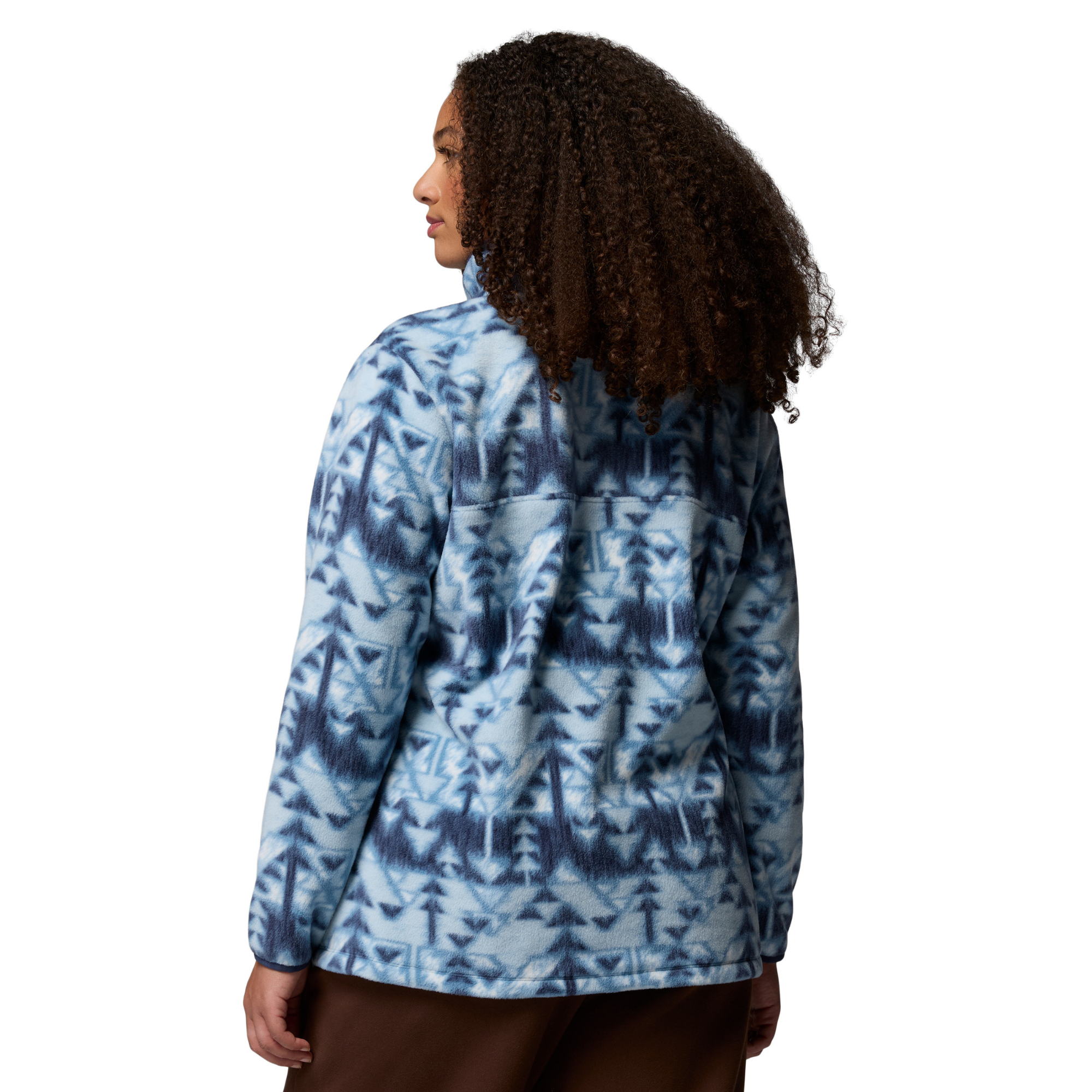 Columbia Women's Benton Springs Printed Half Snap Fleece Top Rainy Day Sketchup 447 2085611