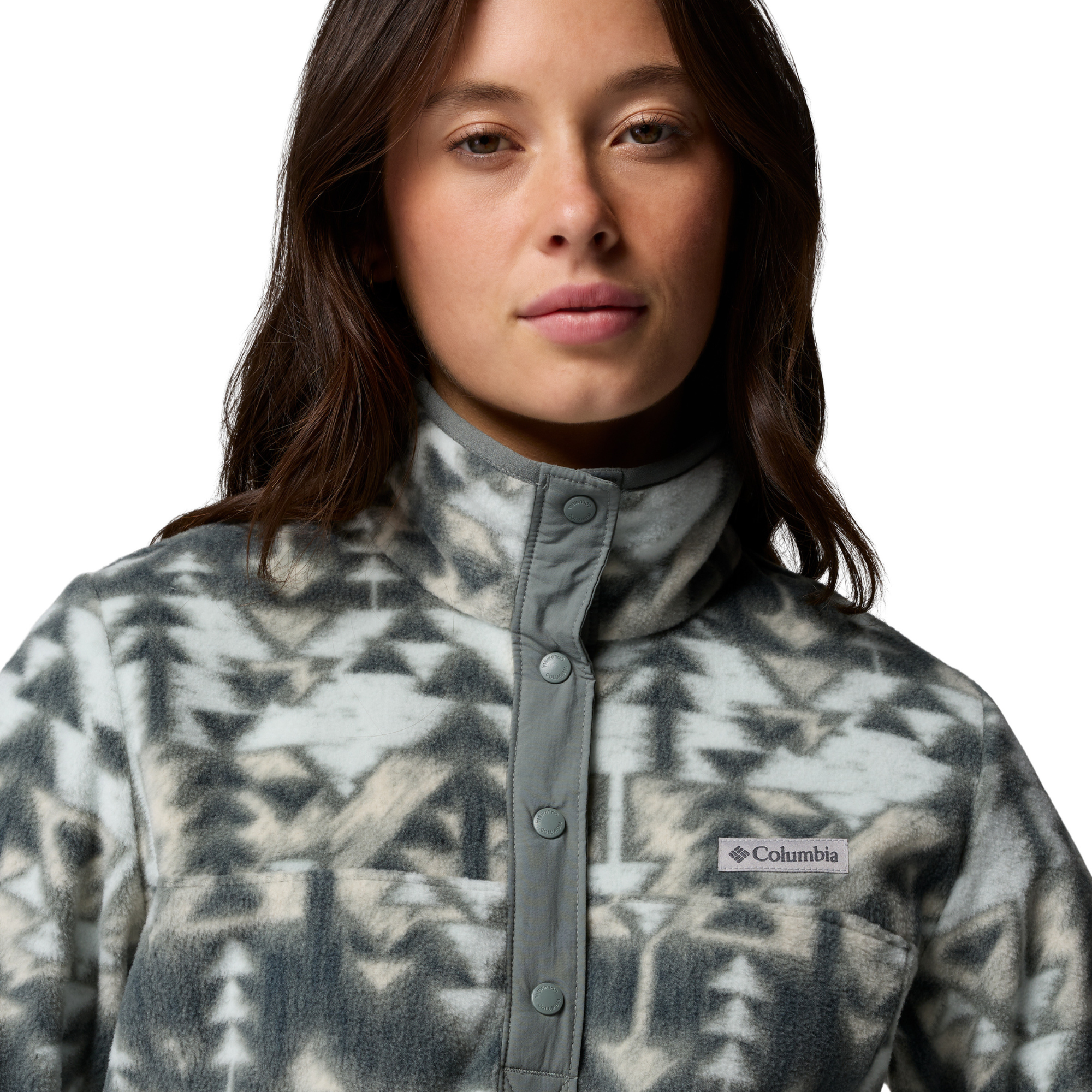 Columbia Women's Benton Springs Printed Half Snap Fleece Top Sedona Sage Sketchup 342 2085611