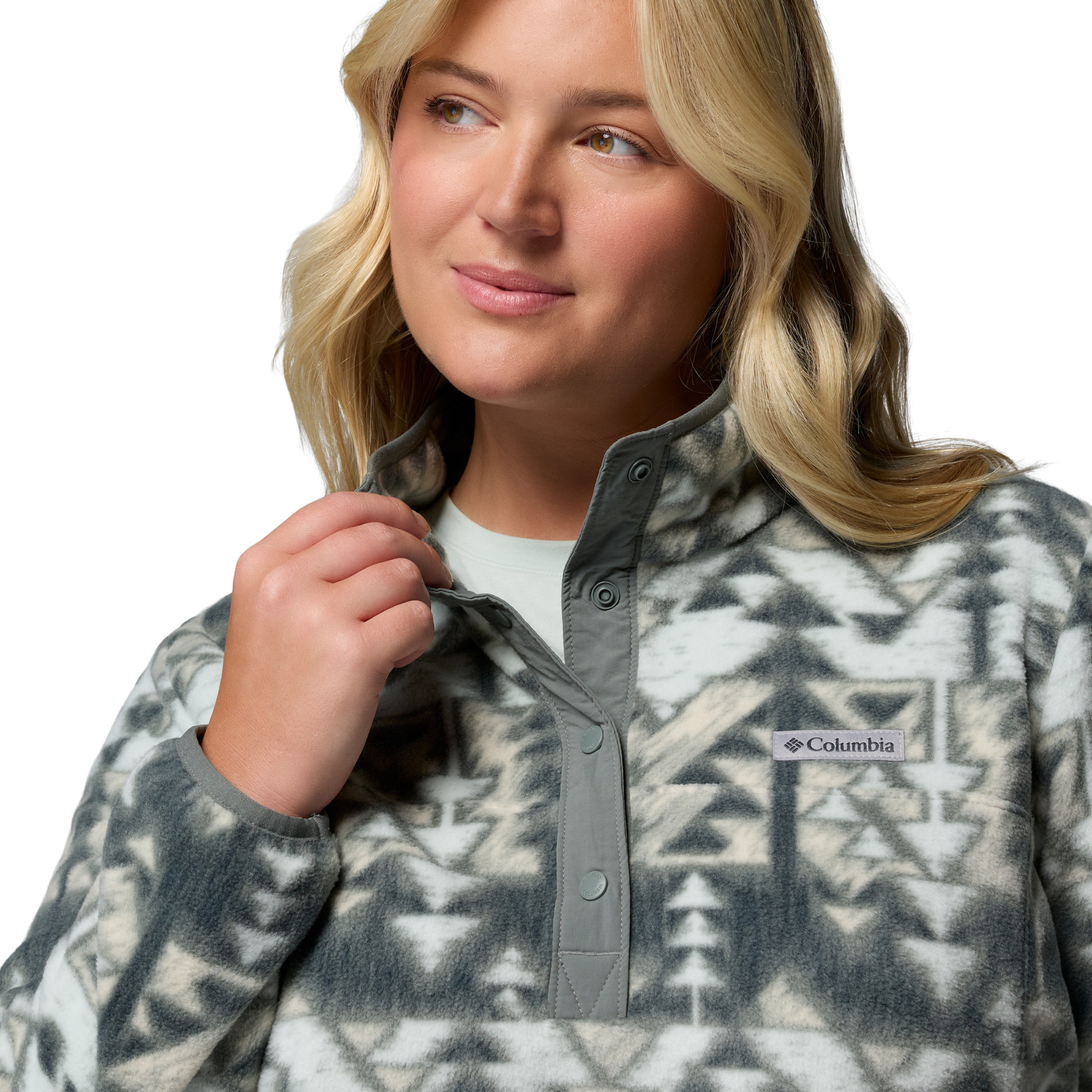 Columbia Women's Benton Springs Printed Half Snap Fleece Top Sedona Sage Sketchup 342 2085611