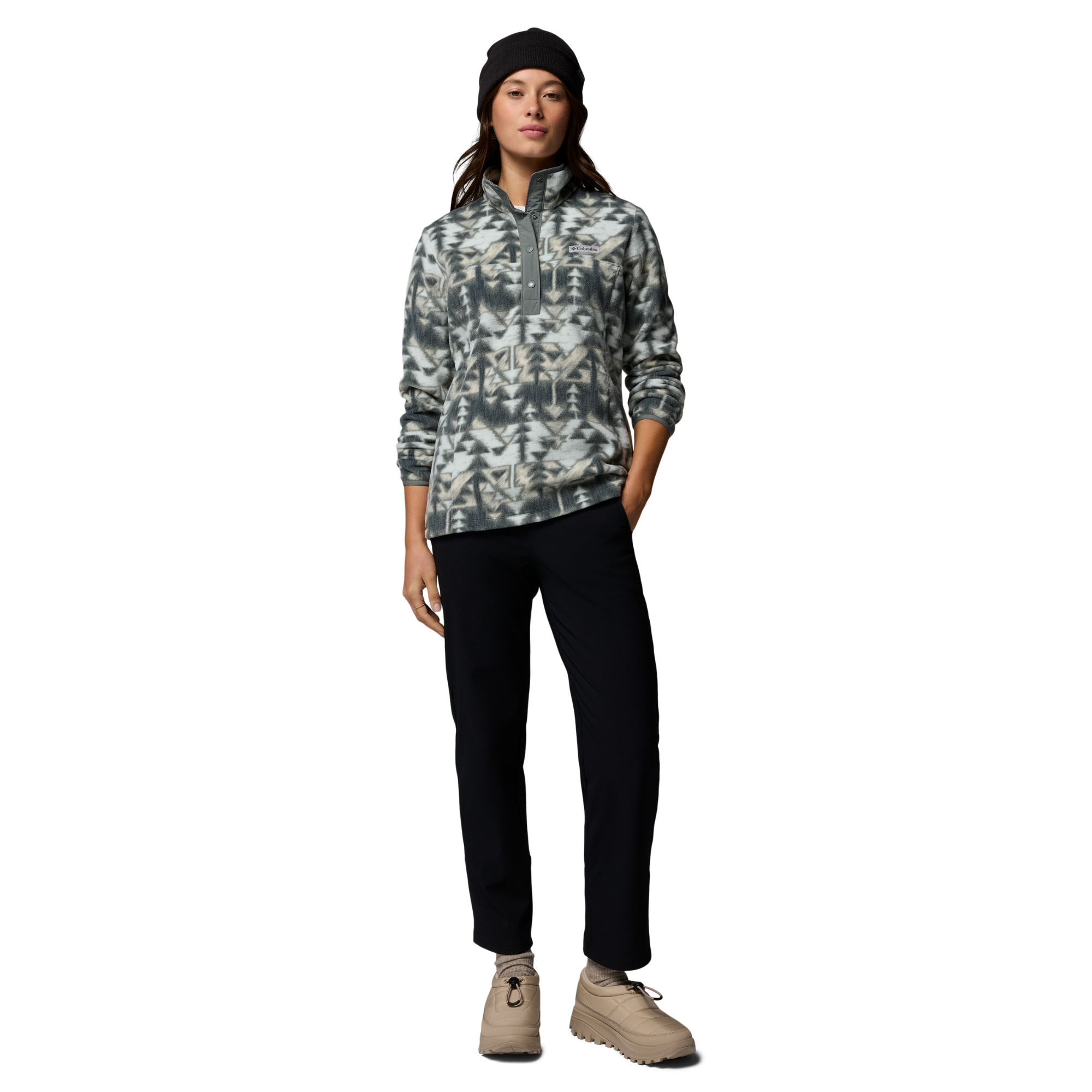 Columbia Women's Benton Springs Printed Half Snap Fleece Top Sedona Sage Sketchup 342 2085611