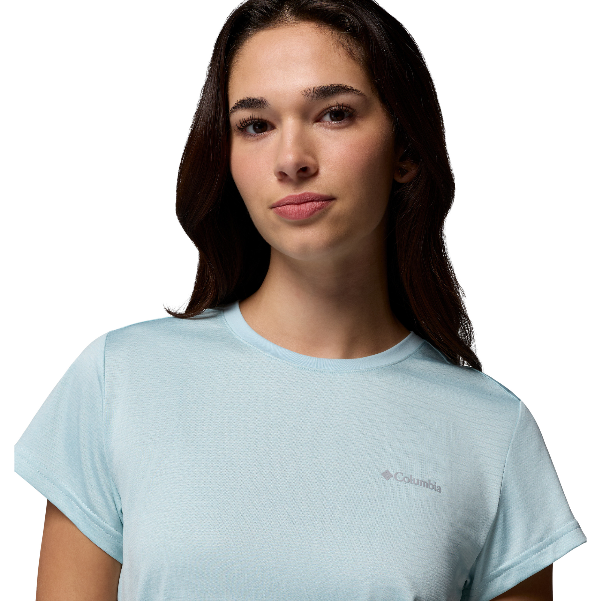 Columbia Women's BlueVista Hill Short Sleeve Technical Tee (Marine Light Heather)