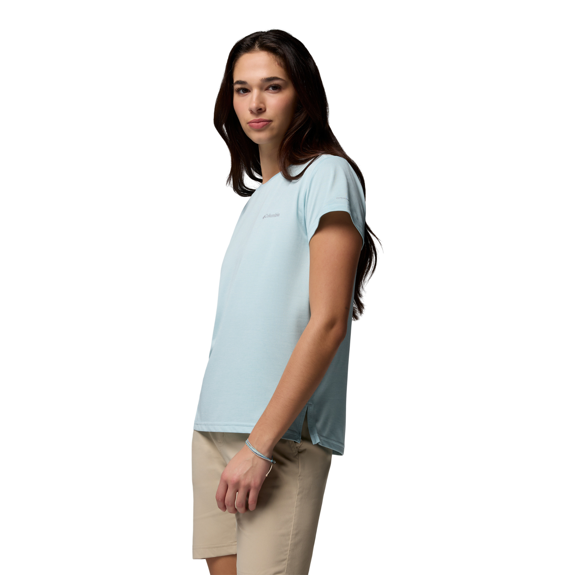 Columbia Women's BlueVista Hill Short Sleeve Technical Tee (Marine Light Heather)