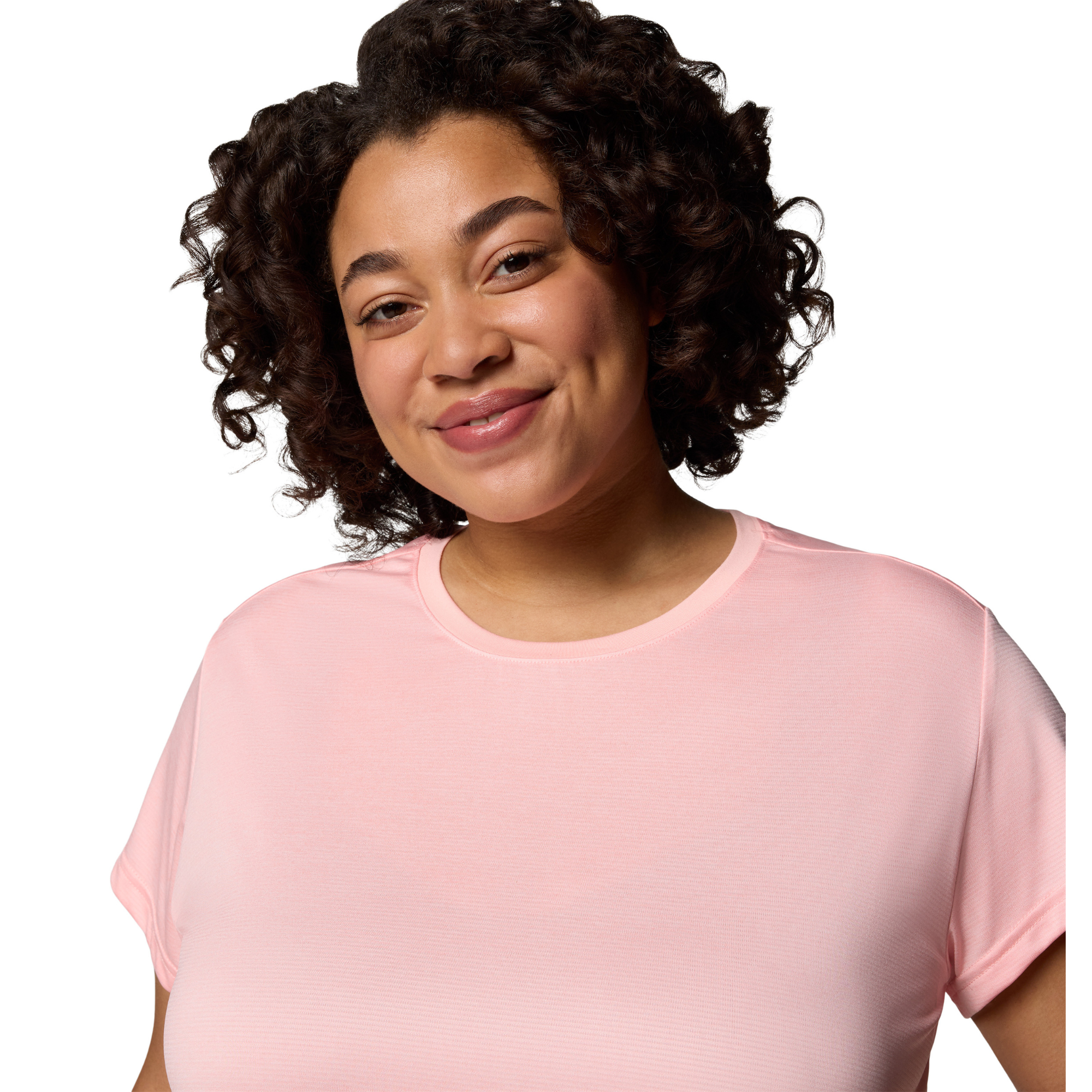 Columbia Women's BlueVista Hill Short Sleeve Technical Tee (Pink Sand Heather)