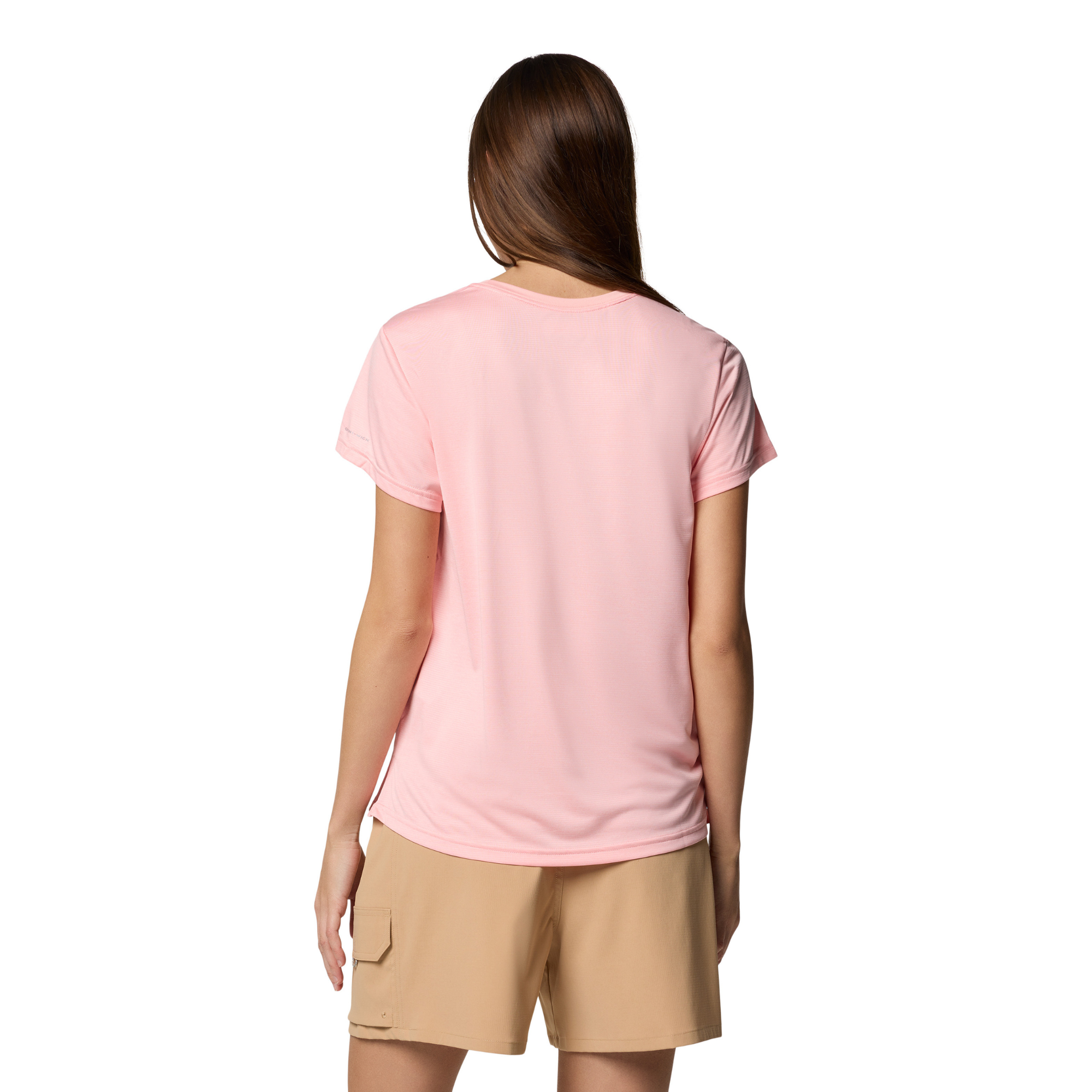 Columbia Women's BlueVista Hill Short Sleeve Technical Tee (Pink Sand Heather)