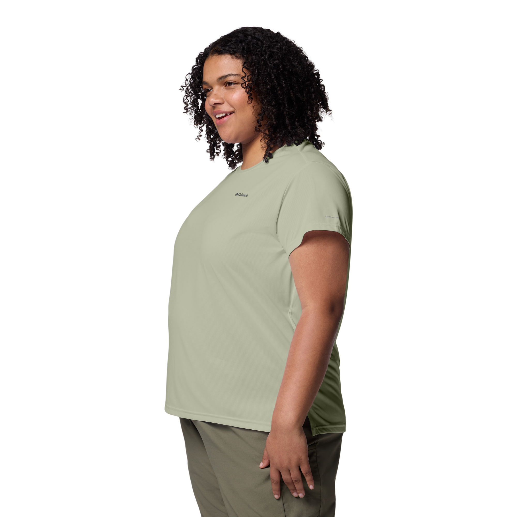 Columbia Women's BlueVista Hill Short Sleeve Technical Tee (Safari Heather)