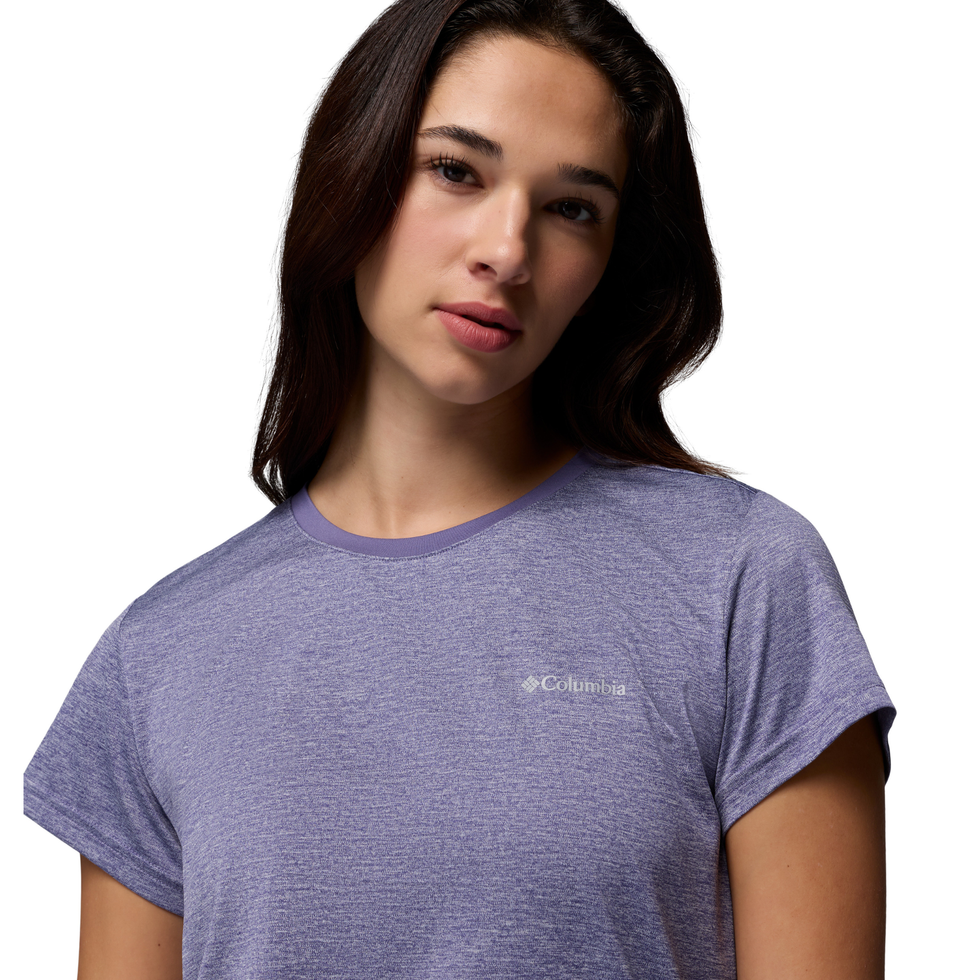 Columbia Women's BlueVista Hill Short Sleeve Technical Tee (Stormwatch Heather)