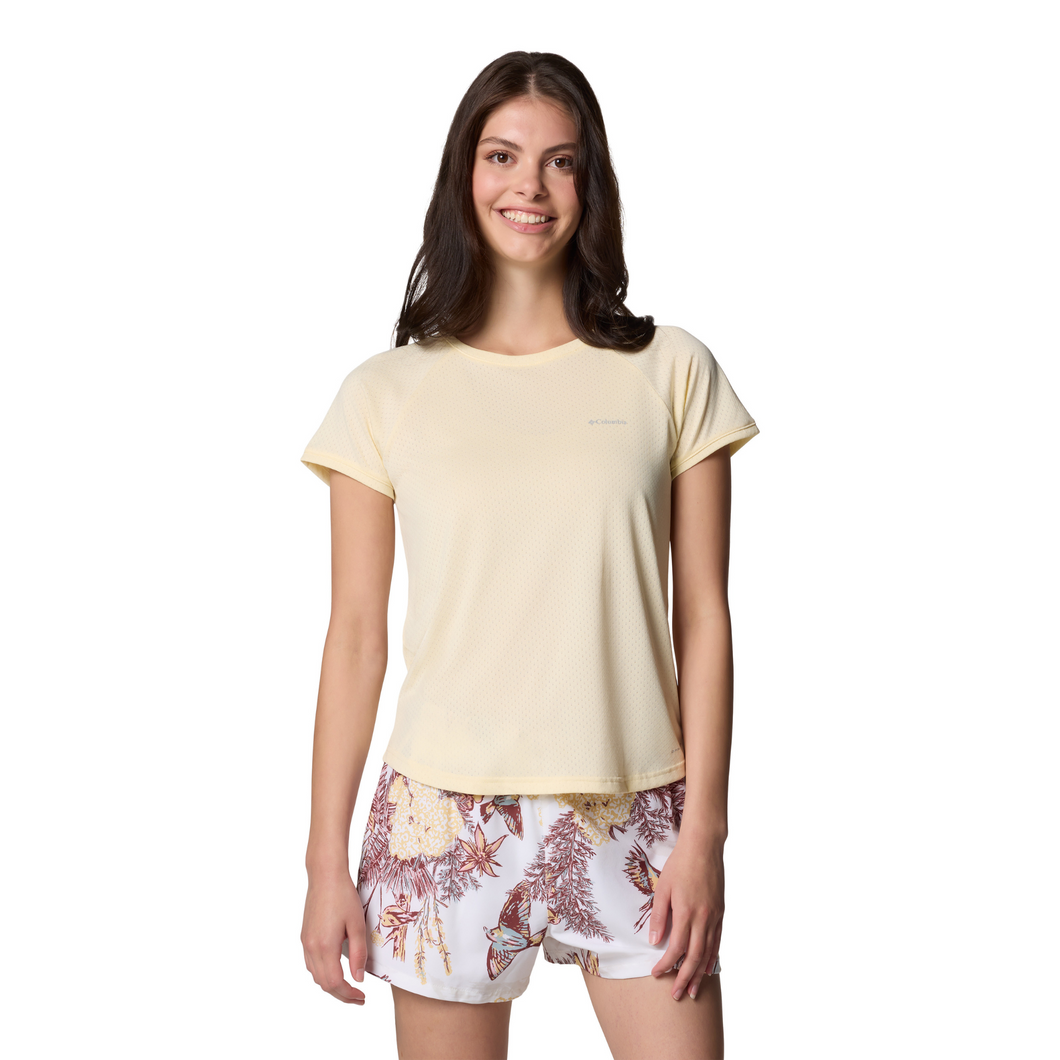 Columbia Women's Bogata Bay Short Sleeve Technical Tee (Lemon Wash)