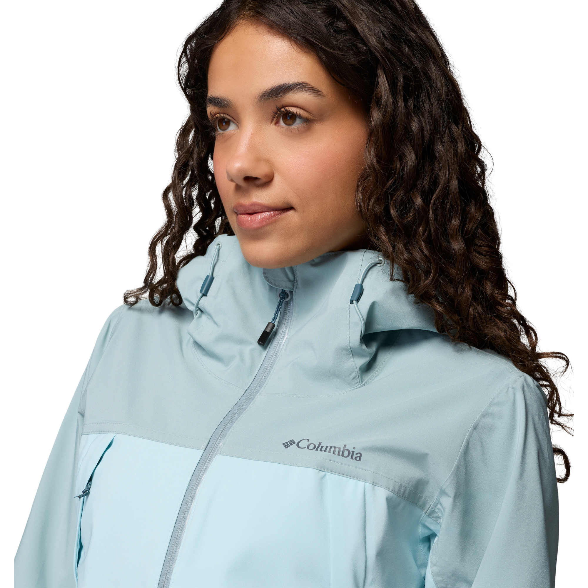 Columbia Women's Boulder Falls Waterproof Jacket (Marine Light/Crushed Blue)