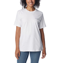 Load image into Gallery viewer, Columbia Women&#39;s Boundless Beauty Logo Short Sleeve Tee (White/Simple Gorge)
