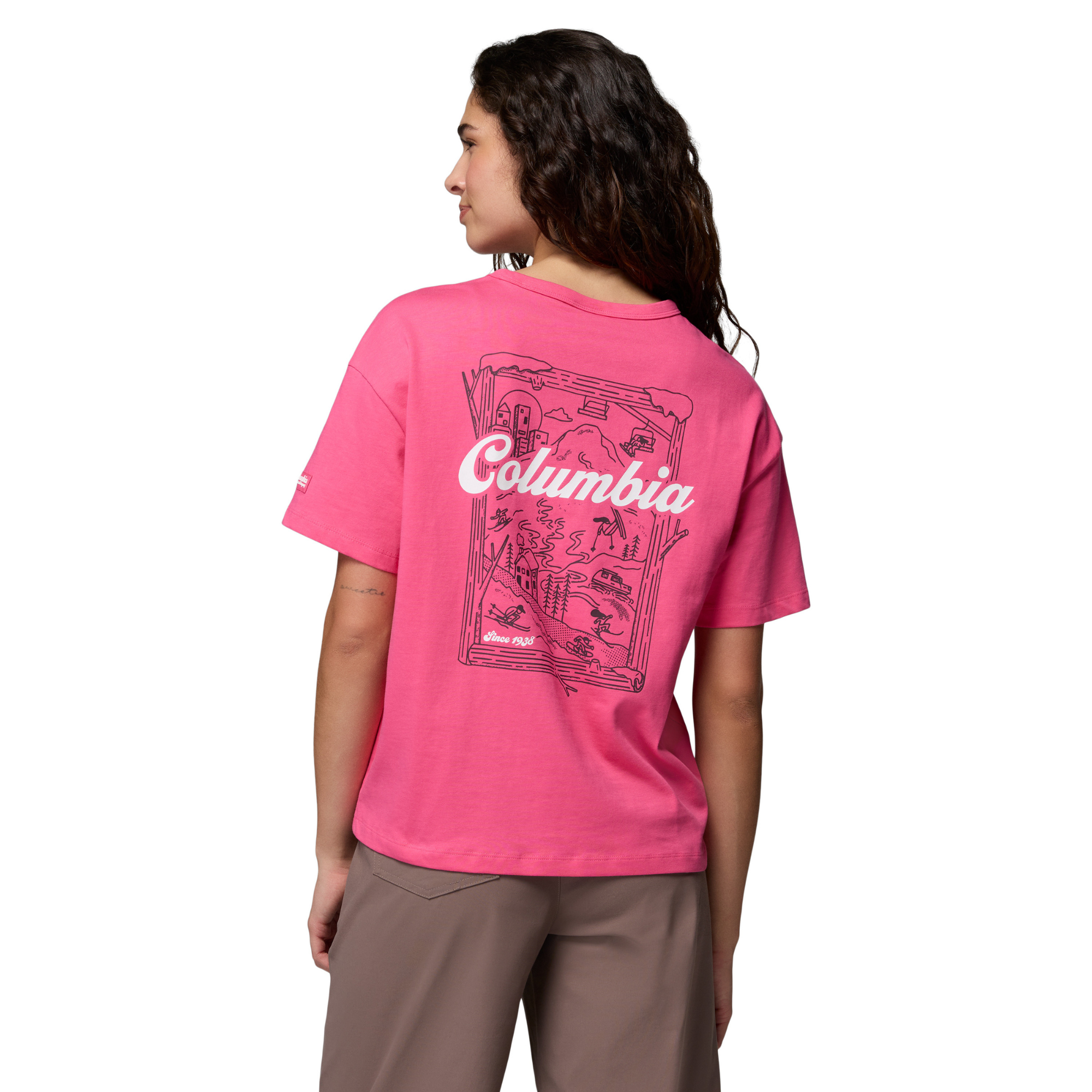 Columbia Women's CSC Heavyweight Graphic Short Sleeve Tee Nico Wintery Excitement 657 2154961