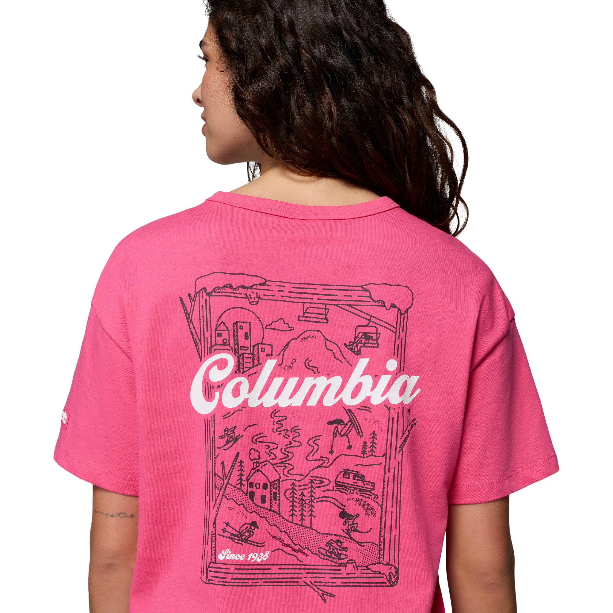Columbia Women's CSC Heavyweight Graphic Short Sleeve Tee Nico Wintery Excitement 657 2154961