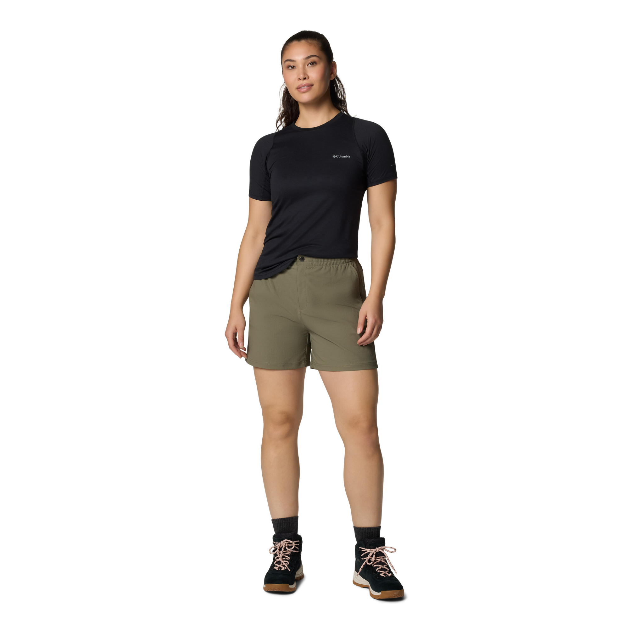 Columbia Women's Cedar Crest Shorts (Stone Green)(5in)