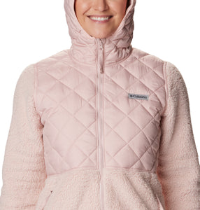 Columbia Women's Crested Peak Full Zip Hooded Fleece (Dusty Pink)