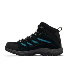 Load image into Gallery viewer, Columbia Women&#39;s Crestwood Waterproof Mid Trail Boots (Black/Skylight)
