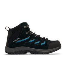 Load image into Gallery viewer, Columbia Women&#39;s Crestwood Waterproof Mid Trail Boots (Black/Skylight)

