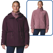 Load image into Gallery viewer, Columbia Women&#39;s Drop Ridge II Interchange 3-IN-1 Waterproof Insulated Jacket (Moonvista)
