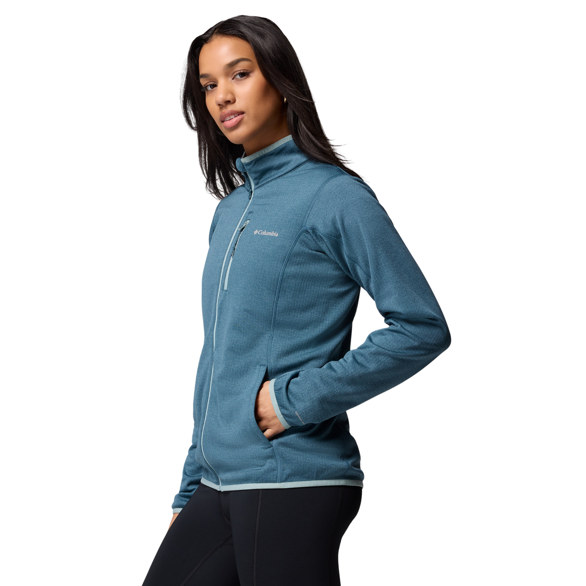 Columbia Women's Essential Hike Grid Full Zip Fleece (Everblue/Crushed Blue)