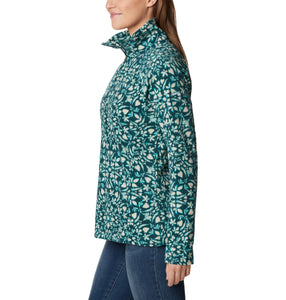 Columbia Women's Glacial IV Print Half Zip Fleece (Night Wave/Polar)