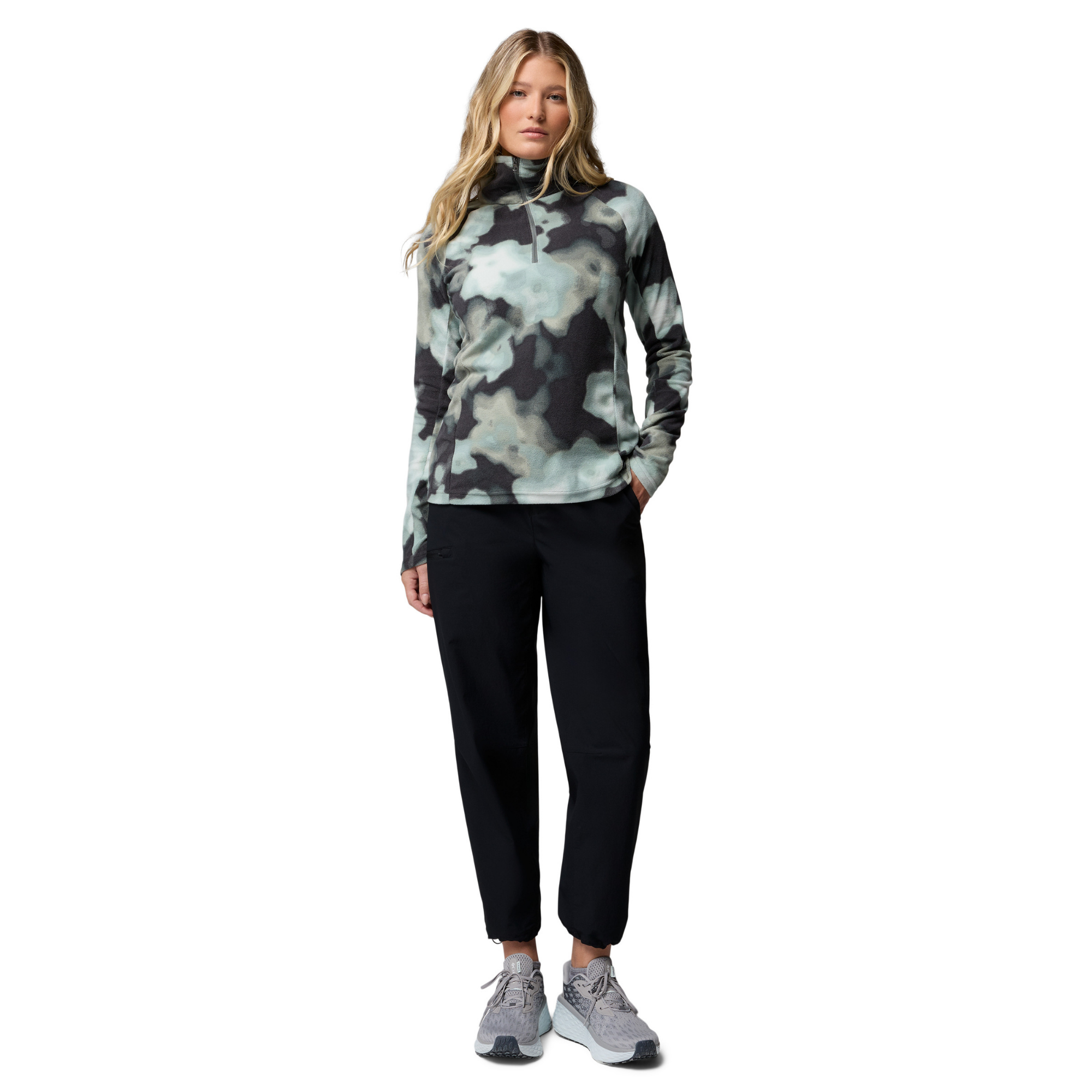 Columbia Women's Glacial IV Print Half Zip Fleece Top Sedona Sage Dyeflower 342 1802161