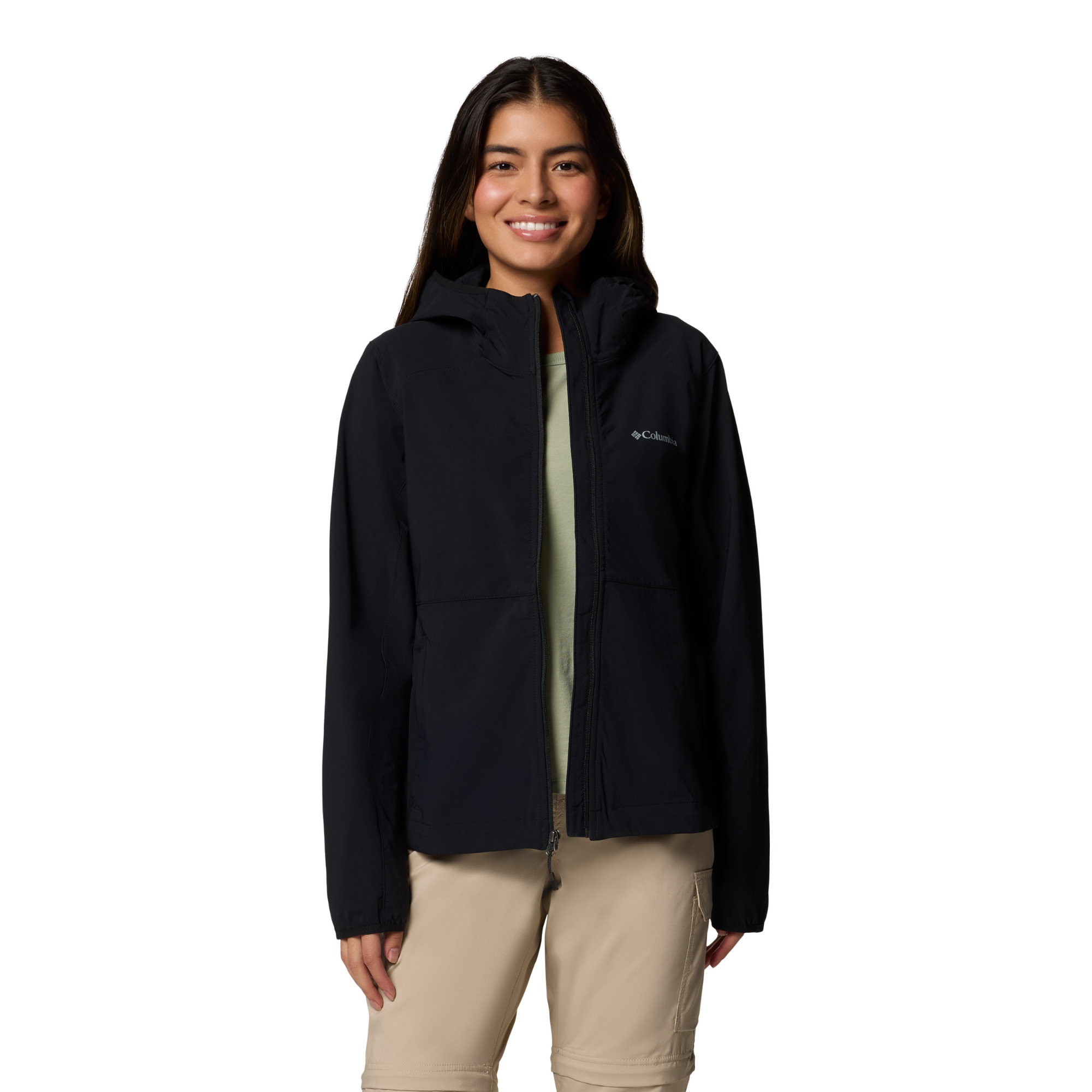 Columbia Women's Heather Canyon II Hooded Softshell Jacket (Black)