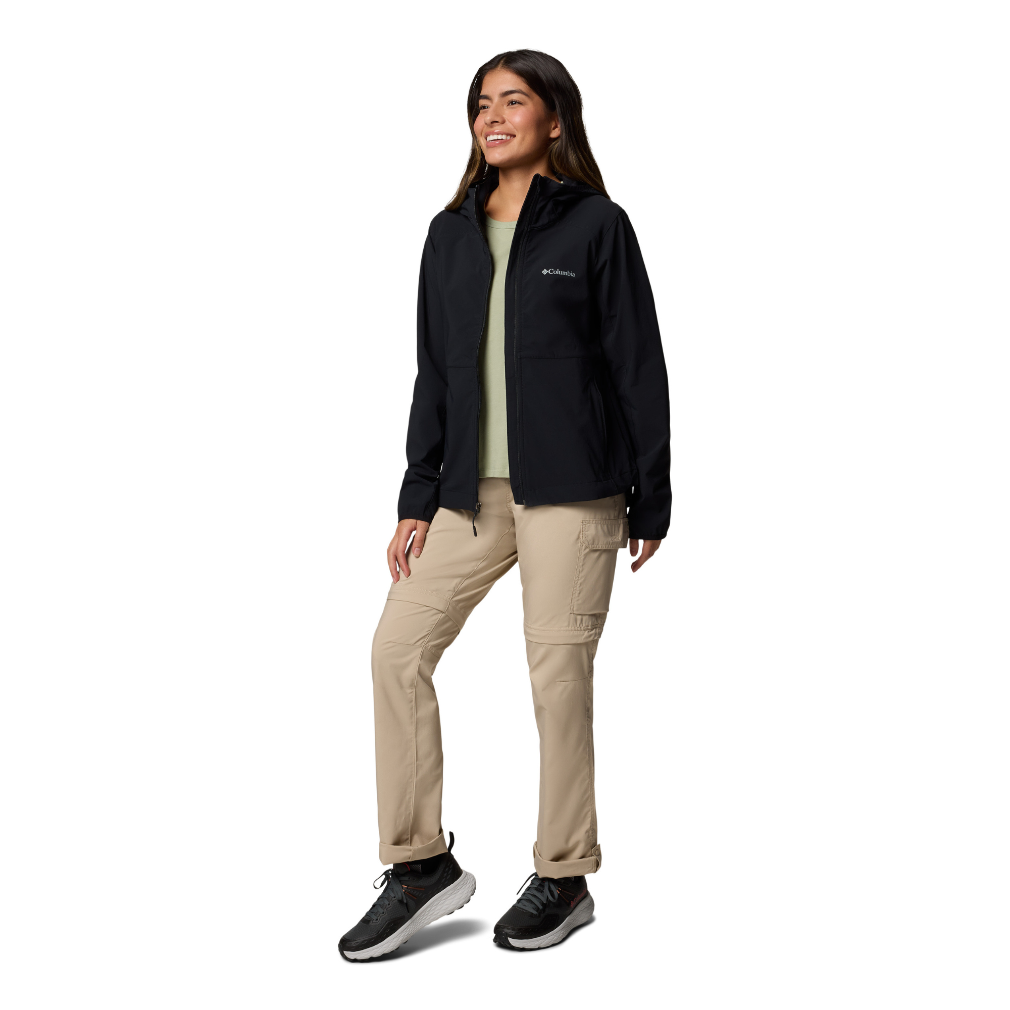 Columbia Women's Heather Canyon II Hooded Softshell Jacket (Black)