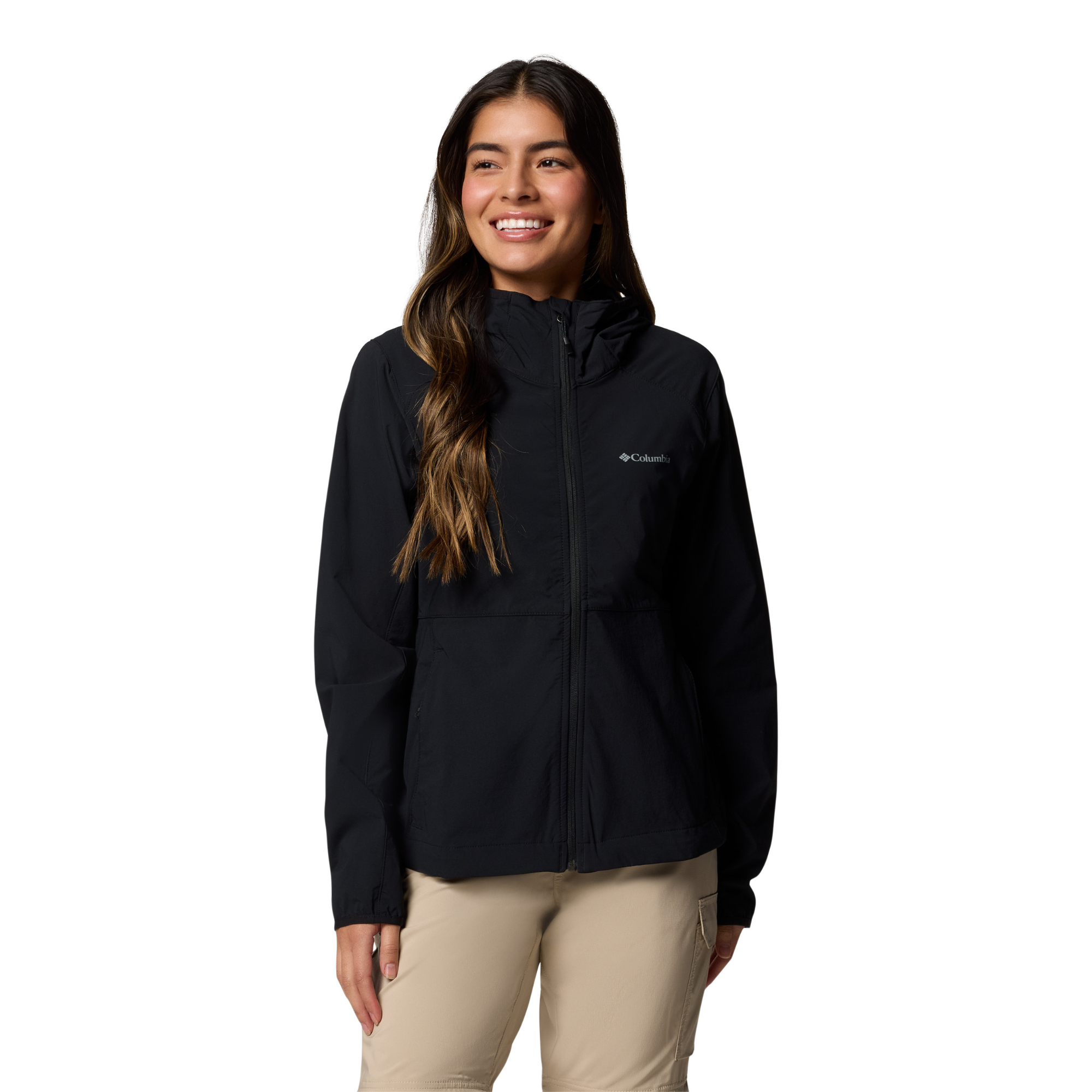 Columbia Women's Heather Canyon II Hooded Softshell Jacket (Black)