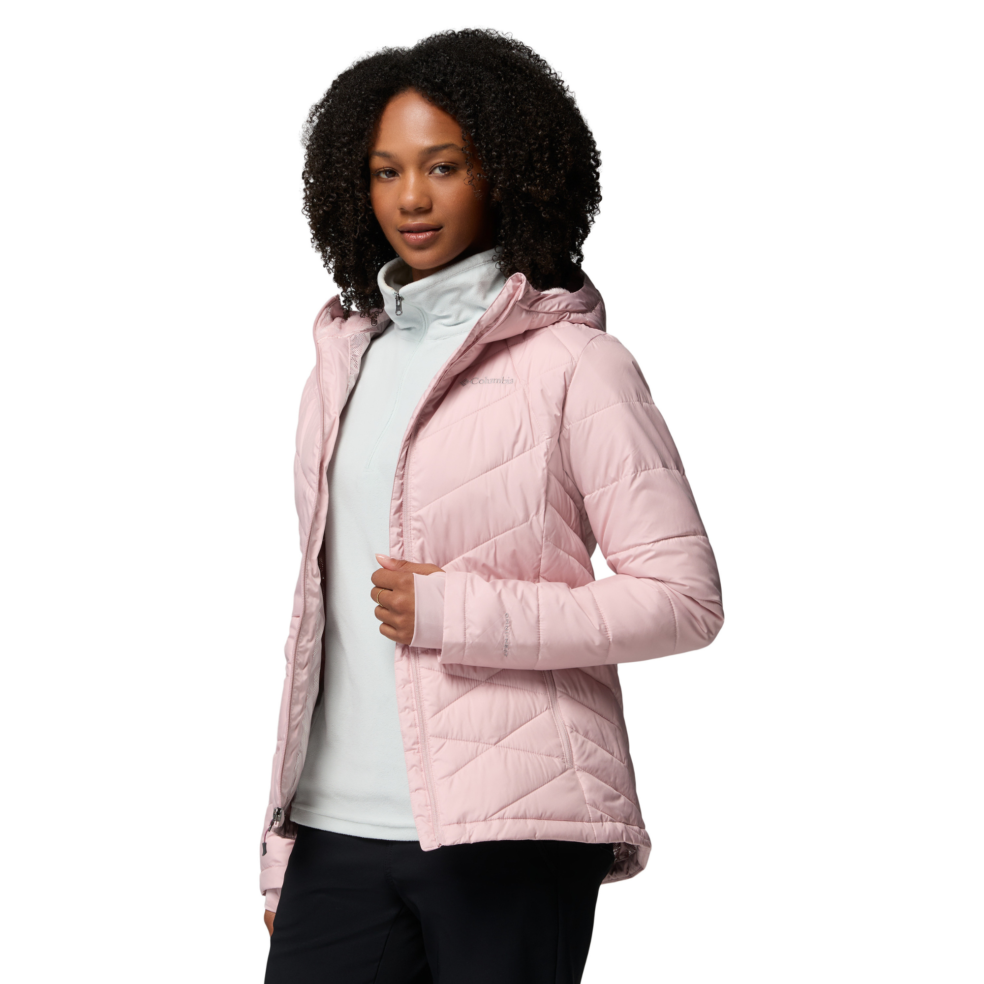 Columbia Women's Heavenly Hooded Insulated Jacket Mineral Pink 620 1738151