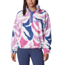 Load image into Gallery viewer, Columbia Women&#39;s Helvetia Cropped Half Snap Fleece (Cosmos Floristic Print/Eve/Salmon Rose)
