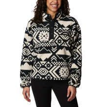 Load image into Gallery viewer, Columbia Women&#39;s Helvetia Cropped Half Snap Fleece (Black Checkered)
