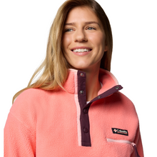 Load image into Gallery viewer, Columbia Women&#39;s Helvetia II Cropped Sherpa Half Snap Fleece (Alpenglow)
