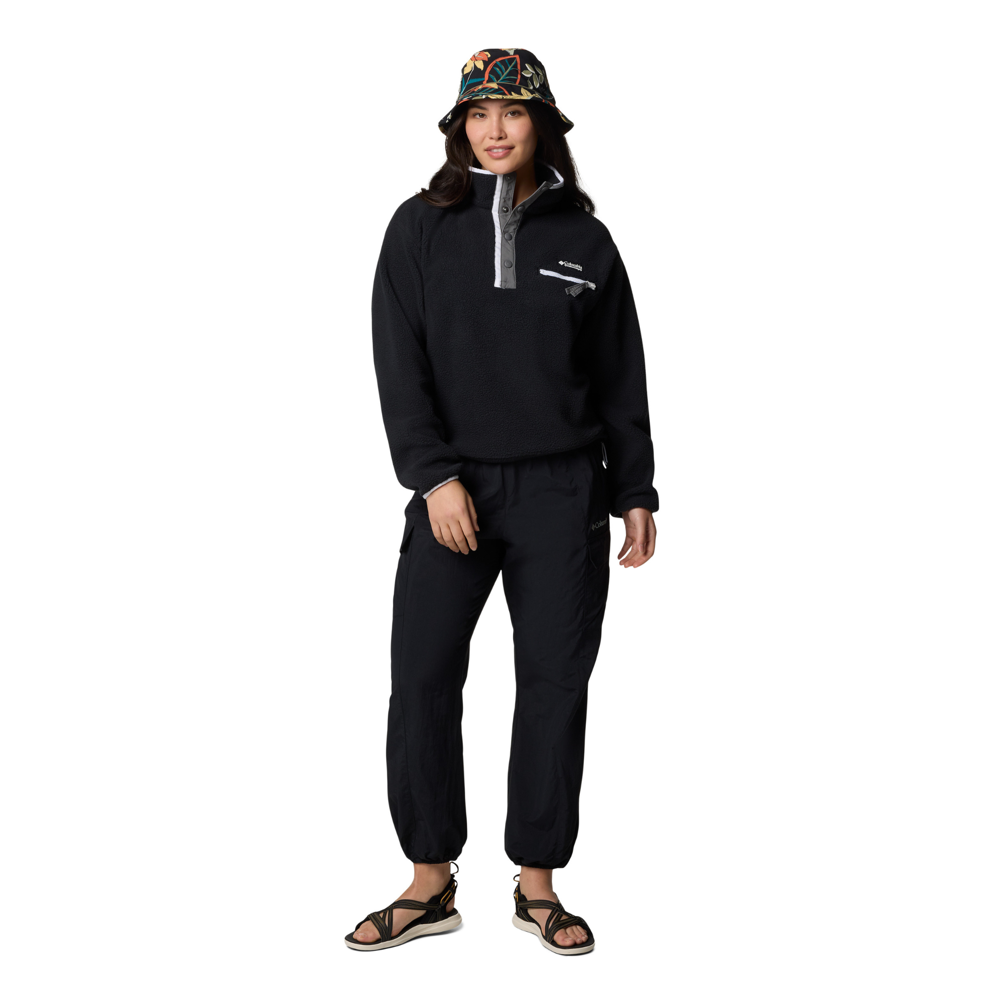 Columbia Women's Helvetia II Cropped Sherpa Half Snap Fleece Black 008 2092231