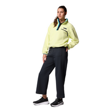 Load image into Gallery viewer, Columbia Women&#39;s Helvetia II Cropped Sherpa Half Snap Fleece (Citron Haze/Black/Compass Blue)
