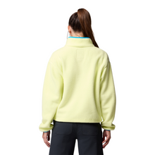 Load image into Gallery viewer, Columbia Women&#39;s Helvetia II Cropped Sherpa Half Snap Fleece (Citron Haze/Black/Compass Blue)
