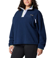 Load image into Gallery viewer, Columbia Women&#39;s Helvetia II Cropped Sherpa Half Snap Fleece (Collegiate Navy)
