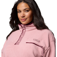 Load image into Gallery viewer, Columbia Women&#39;s Helvetia II Cropped Sherpa Half Snap Fleece (Eraser Pink/Fig/Rich Wine)
