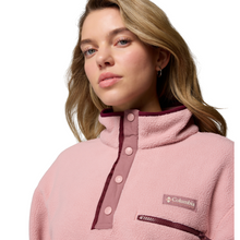 Load image into Gallery viewer, Columbia Women&#39;s Helvetia II Cropped Sherpa Half Snap Fleece (Eraser Pink/Fig/Rich Wine)
