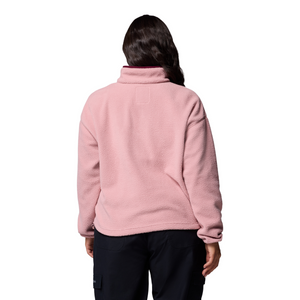 Columbia Women's Helvetia II Cropped Sherpa Half Snap Fleece (Eraser Pink/Fig/Rich Wine)