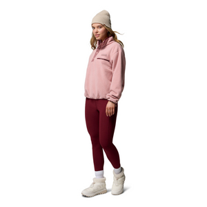 Columbia Women's Helvetia II Cropped Sherpa Half Snap Fleece (Eraser Pink/Fig/Rich Wine)