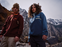 Load image into Gallery viewer, Columbia Women&#39;s Helvetia II Cropped Sherpa Half Snap Fleece (Everblue/Crushed Blue/Citron Haze)
