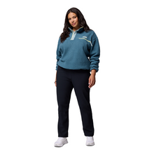 Load image into Gallery viewer, Columbia Women&#39;s Helvetia II Cropped Sherpa Half Snap Fleece (Everblue/Crushed Blue/Citron Haze)
