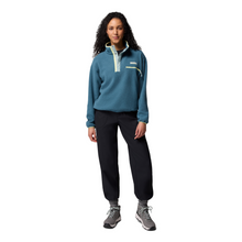 Load image into Gallery viewer, Columbia Women&#39;s Helvetia II Cropped Sherpa Half Snap Fleece (Everblue/Crushed Blue/Citron Haze)
