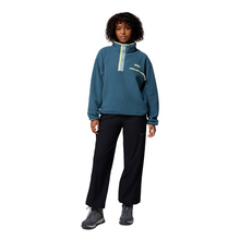 Load image into Gallery viewer, Columbia Women&#39;s Helvetia II Cropped Sherpa Half Snap Fleece (Everblue/Crushed Blue/Citron Haze)
