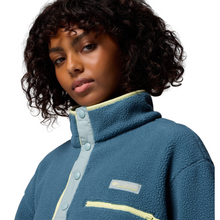 Load image into Gallery viewer, Columbia Women&#39;s Helvetia II Cropped Sherpa Half Snap Fleece (Everblue/Crushed Blue/Citron Haze)
