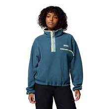 Load image into Gallery viewer, Columbia Women&#39;s Helvetia II Cropped Sherpa Half Snap Fleece (Everblue/Crushed Blue/Citron Haze)
