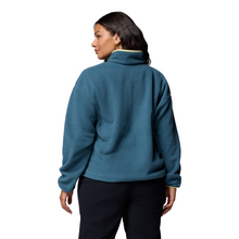 Load image into Gallery viewer, Columbia Women&#39;s Helvetia II Cropped Sherpa Half Snap Fleece (Everblue/Crushed Blue/Citron Haze)
