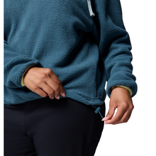 Load image into Gallery viewer, Columbia Women&#39;s Helvetia II Cropped Sherpa Half Snap Fleece (Everblue/Crushed Blue/Citron Haze)
