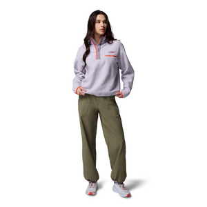 Columbia Women's Helvetia II Cropped Sherpa Half Snap Fleece (Lavender Pearl/Shale Purple/Zing)
