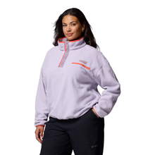 Load image into Gallery viewer, Columbia Women&#39;s Helvetia II Cropped Sherpa Half Snap Fleece (Lavender Pearl/Shale Purple/Zing)
