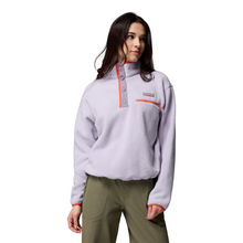 Load image into Gallery viewer, Columbia Women&#39;s Helvetia II Cropped Sherpa Half Snap Fleece (Lavender Pearl/Shale Purple/Zing)
